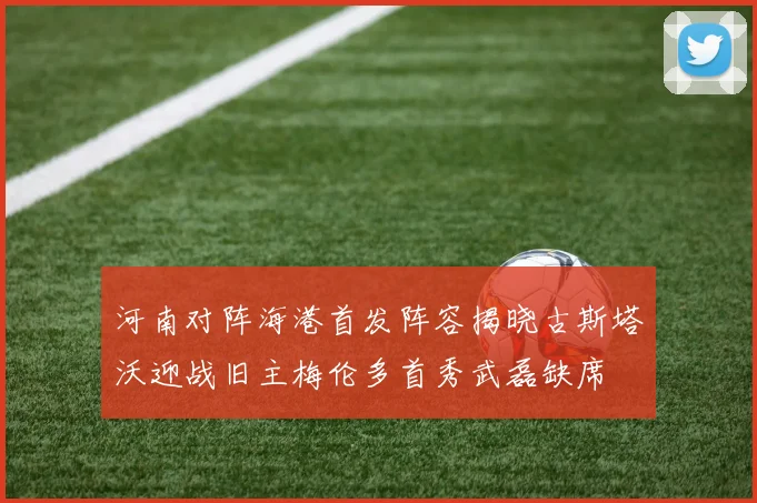 河南对阵海港首发阵容揭晓古斯塔沃迎战旧主梅伦多首秀武磊缺席
